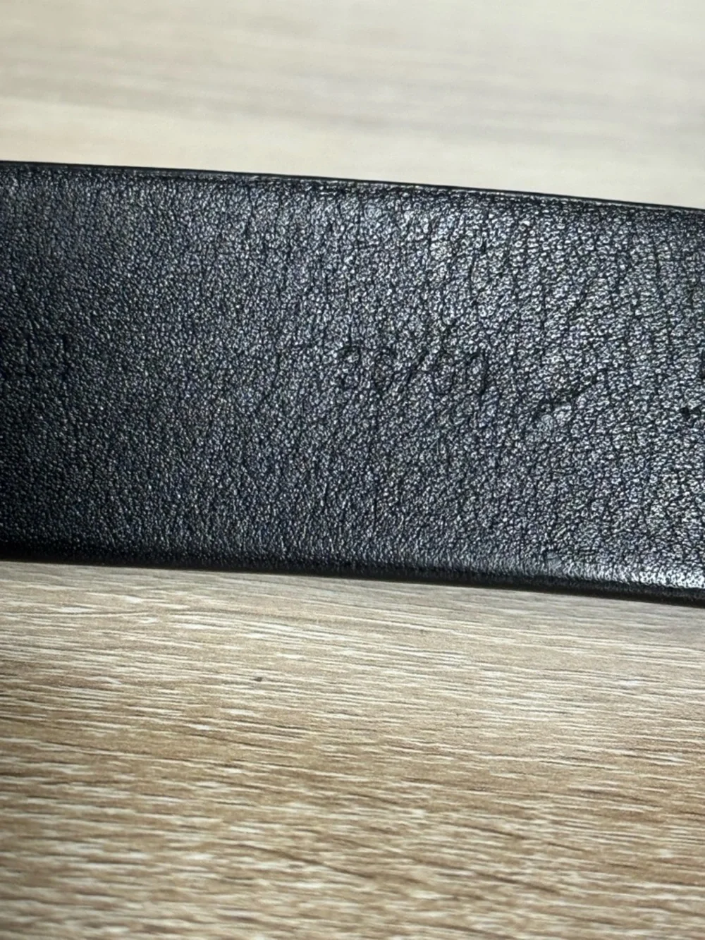 Perry Ellis Portfolio Men's Black Leather Belt Size 36/50/L